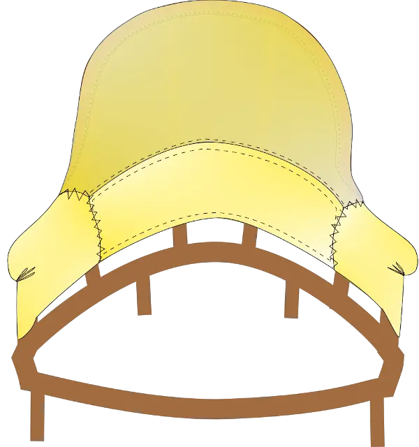 Toile blanche - Bosse supérieure du dossier fauteuil crapaud