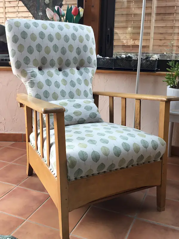 tapisserie d'un fauteuil maurice
