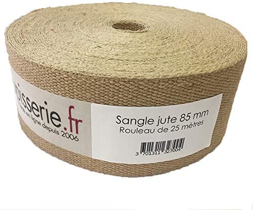 Rouleau de toile de jute naturel, largeur 60 mm