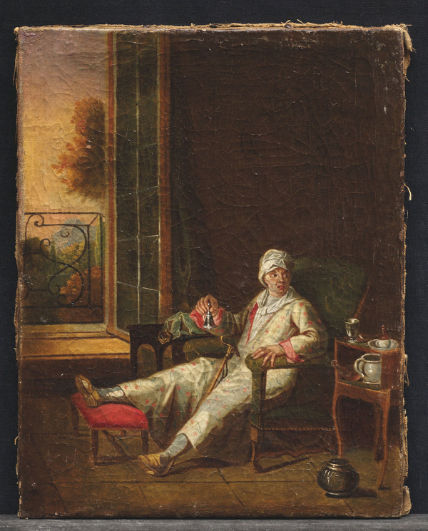 Voltaire assis dans son fauteuil